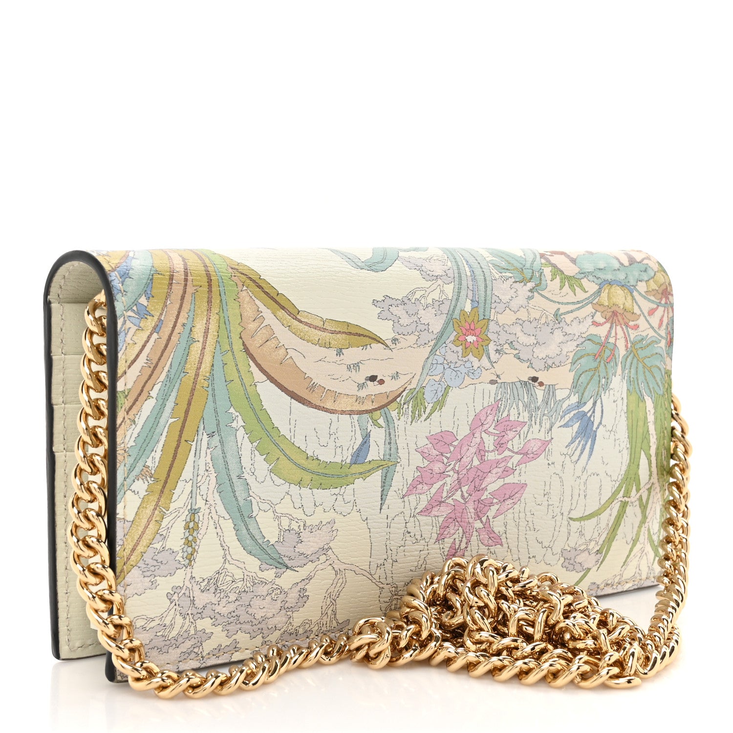 Gucci Calfskin Tiger Print Horsebit 1955 Wallet On Chain Multicolor 3 of 17