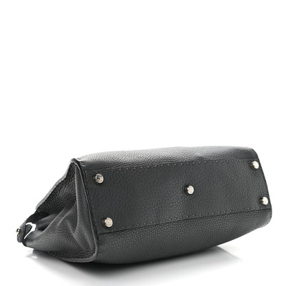 Fendi Cuoio Romano Selleria Bi-Color Medium Peekaboo Iconic Satchel Asfalto Latte 3 of 11