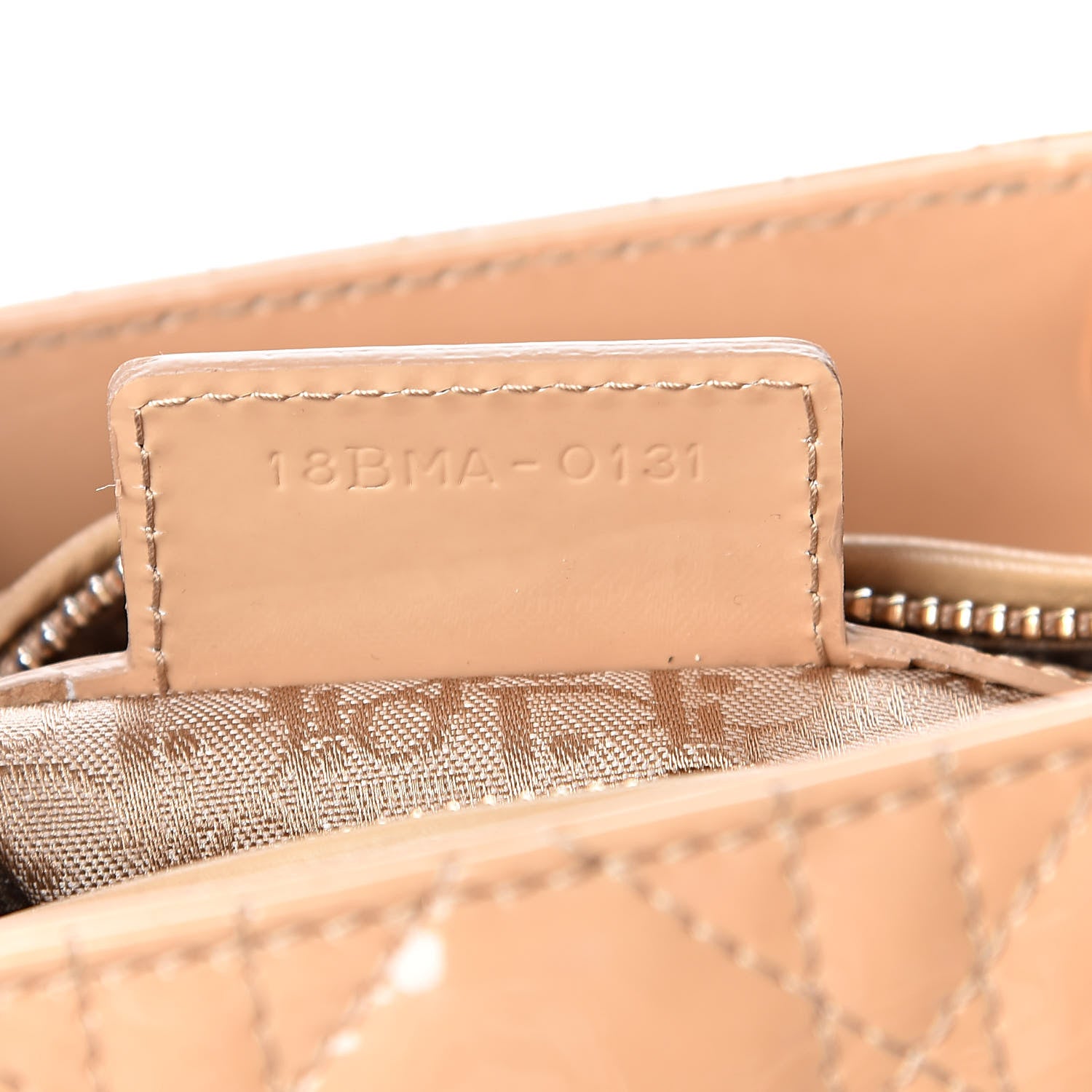 Christian Dior Patent Cannage Medium Lady Dior Beige 7 of 13