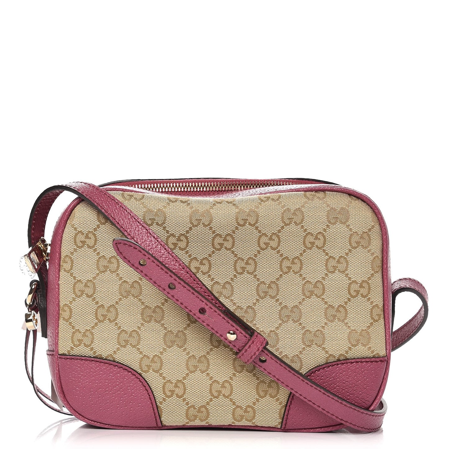 Monogram Textured Calfskin Mini Bree Messenger Bag Beige Ebony Peonia Flower