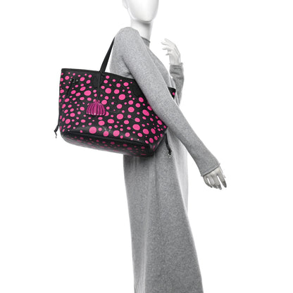 Louis Vuitton LV X YK Empreinte Infinity Dots Neverfull MM Black Fuchsia 2 of 13