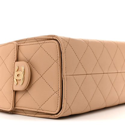 Chanel Caviar Quilted Mini Chanel 25 Handbag Beige 9 of 11