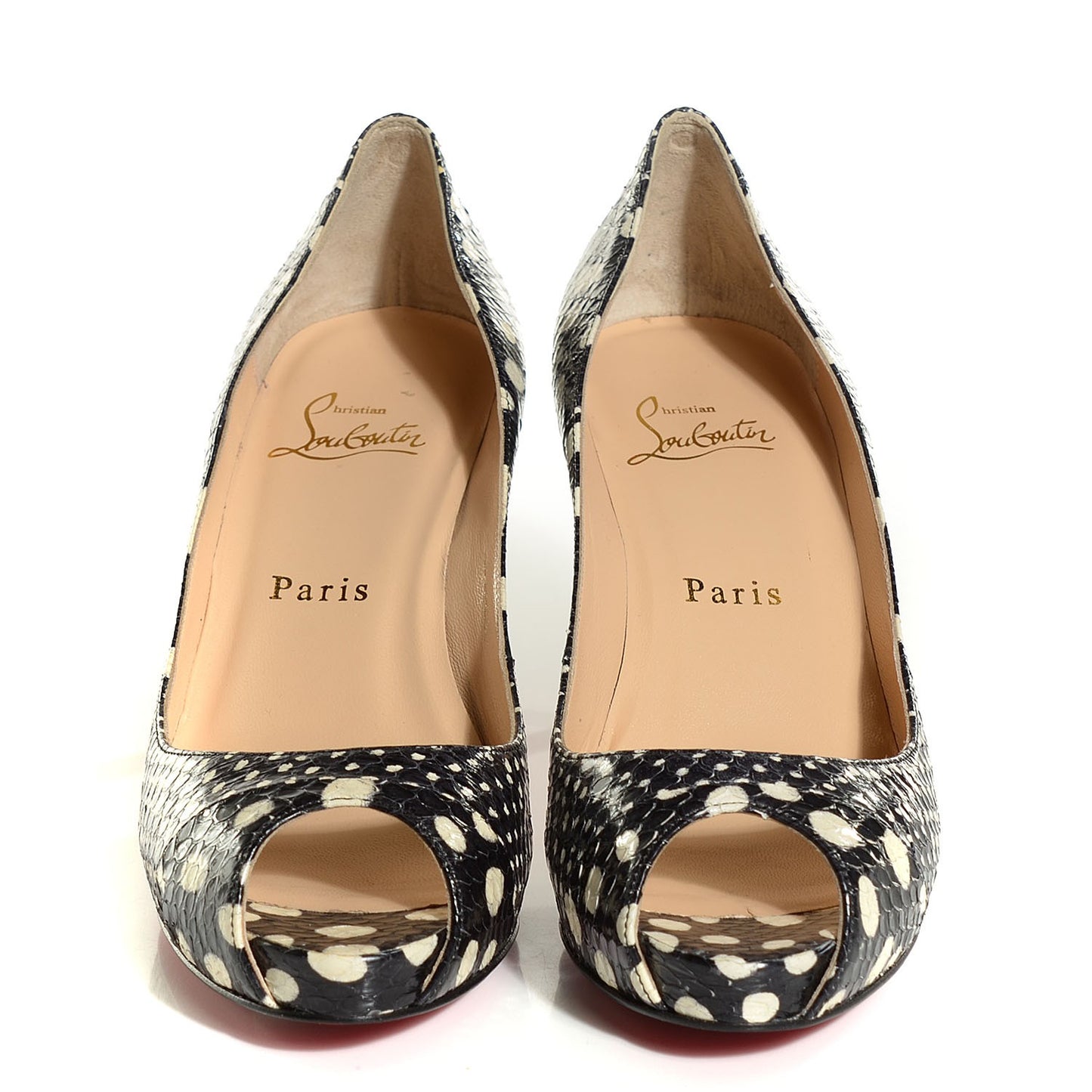 Watersnake Patchwork No Matter 85 Pumps 36.5 Black White