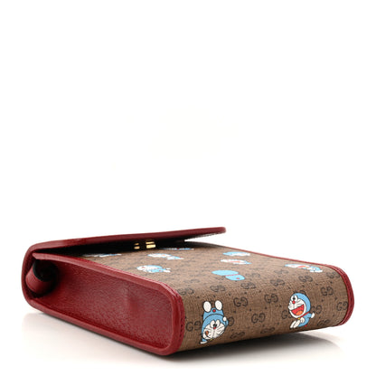 Gucci X DORAEMON Mini Vintage GG Supreme Monogram Mini Crossbody Bag Beige Cherry Red 4 of 12