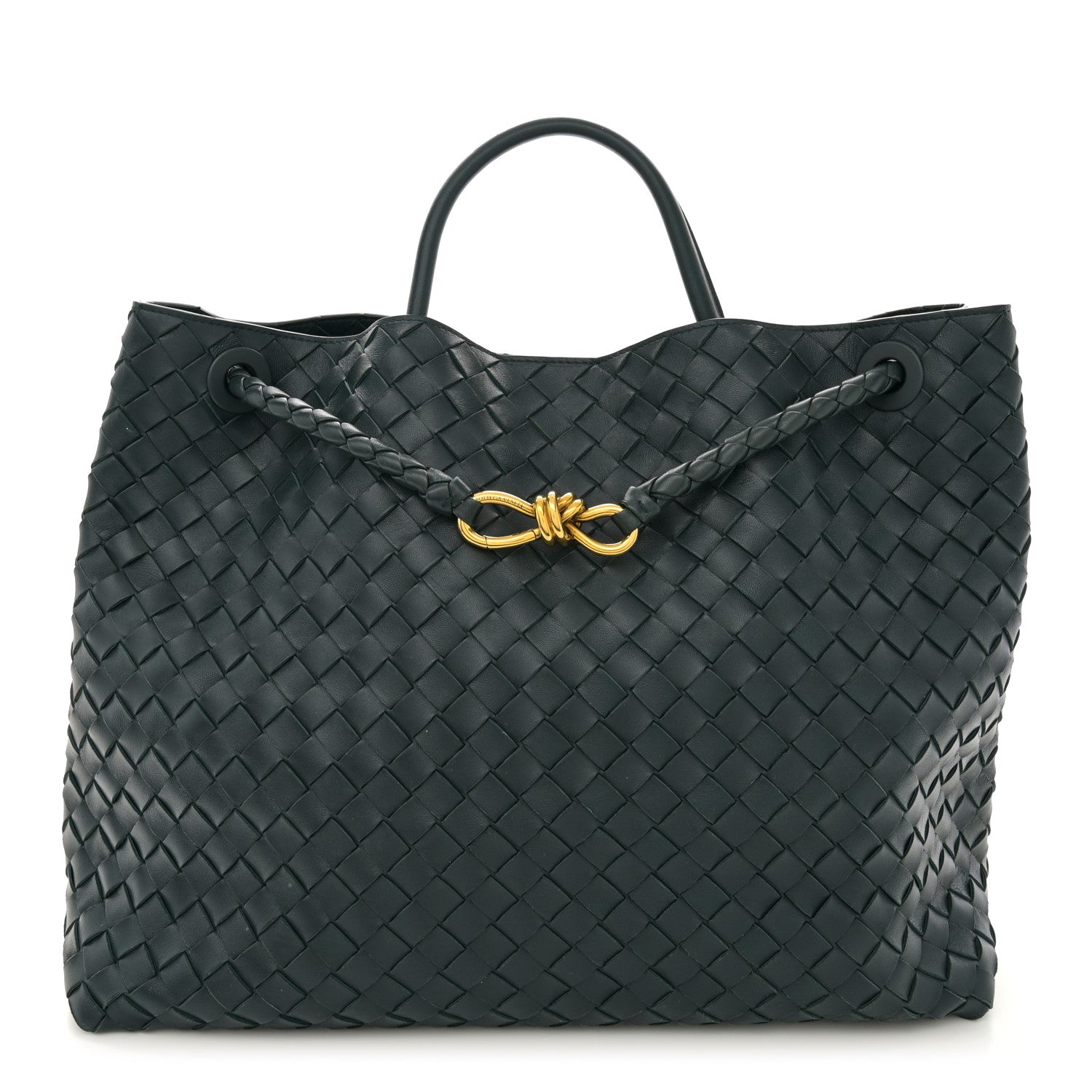 Bottega Veneta Nappa Intrecciato Large Andiamo Shoulder Bag Inkwell 1 of 10