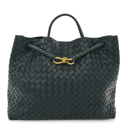 Bottega Veneta Nappa Intrecciato Large Andiamo Shoulder Bag Inkwell 1 of 10