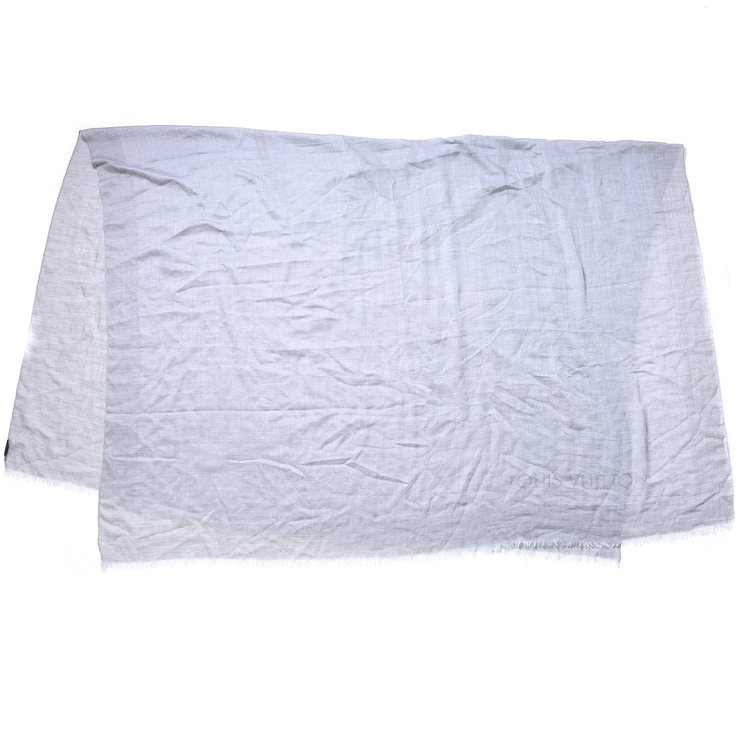 Louis Vuitton Cashmere Scarf Gray 2 of 4