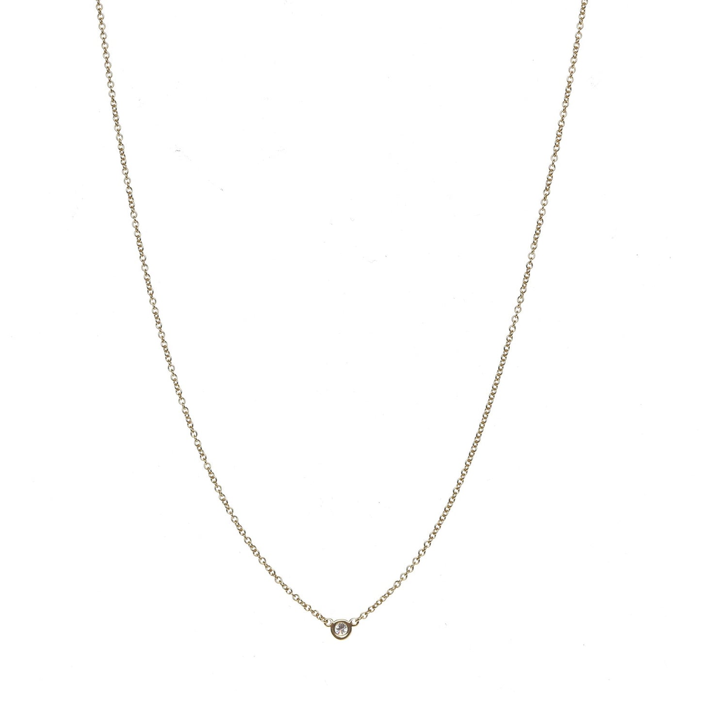 18K Yellow Gold Diamond .10ct Elsa Peretti Diamonds by the Yard Pendant Necklace