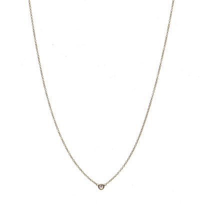 Tiffany 18K Yellow Gold Diamond .10ct Elsa Peretti Diamonds by the Yard Pendant Necklace 8 of 16