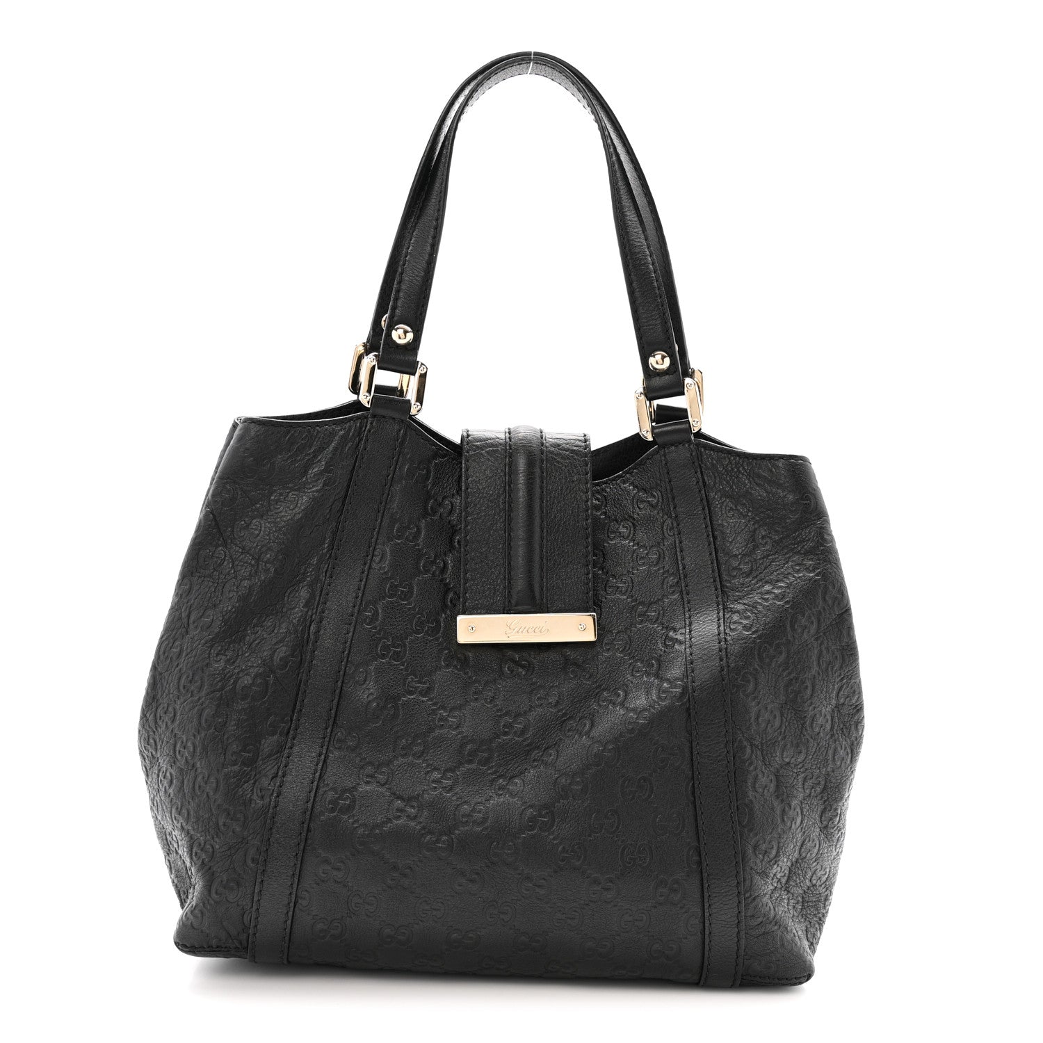 Gucci Guccissima Medium New Ladies Tote Black 1 of 12