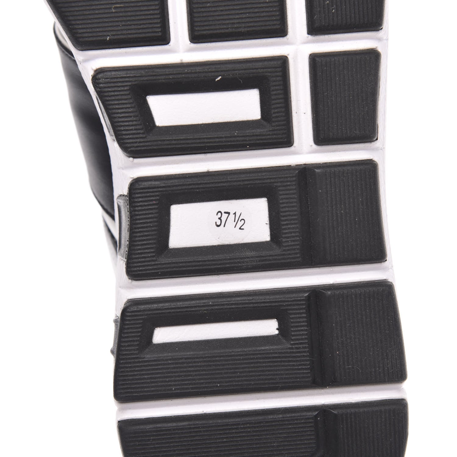 Gucci Calfskin Womens Interlocking G Sneakers 37.5 Black White 7 of 8