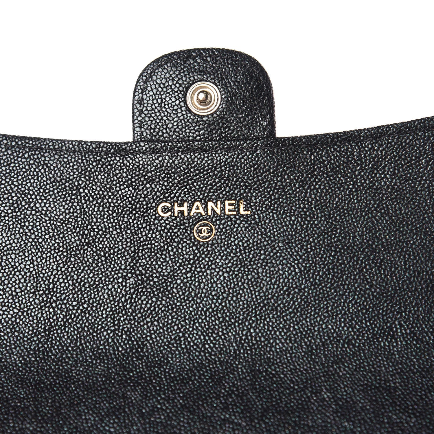 Chanel Iridescent Caviar Quilted Medium Flap Wallet Black 6 of 10