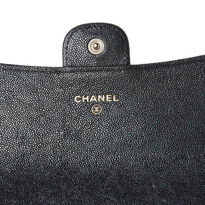Chanel Iridescent Caviar Quilted Medium Flap Wallet Black 6 of 10