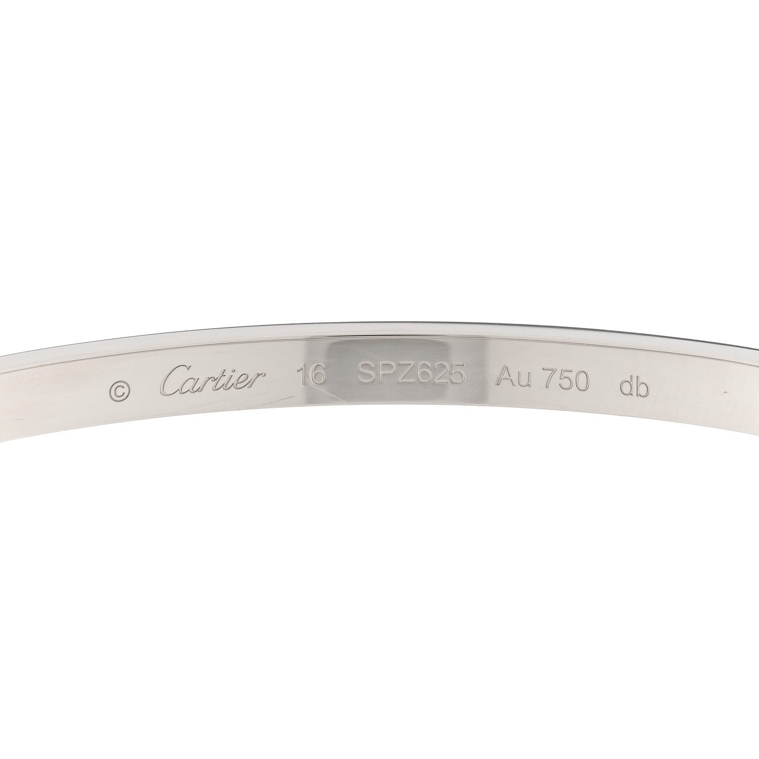Cartier 18K White Gold Small LOVE Bracelet 16 3 of 4