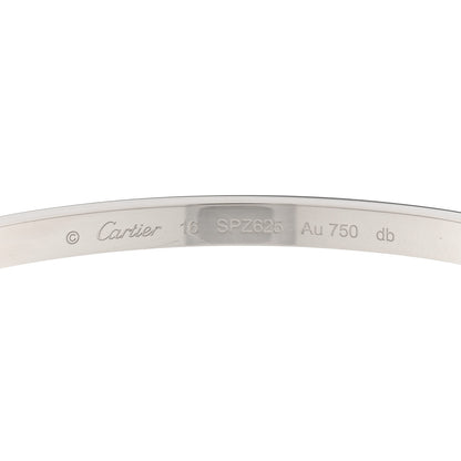 Cartier 18K White Gold Small LOVE Bracelet 16 3 of 4