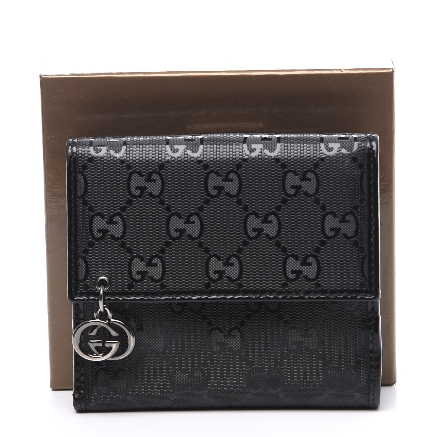 Imprime Monogram GG Pierce French Flap Wallet Black