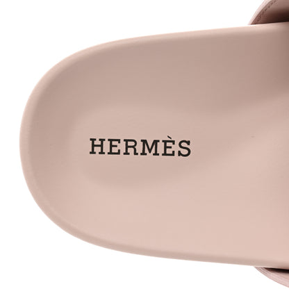 Hermes Suede Goatskin Womens Chypre Sandals 38 Rose Perle 7 of 9