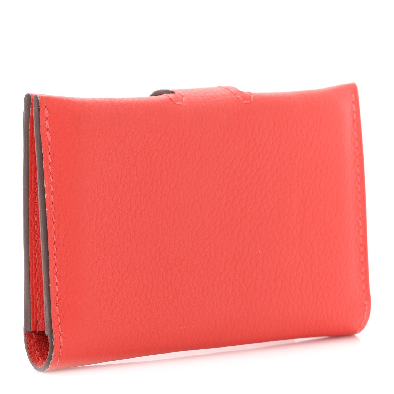 Hermes Evercolor Bi-Color RMS Card Holder Orange Field Rouge H