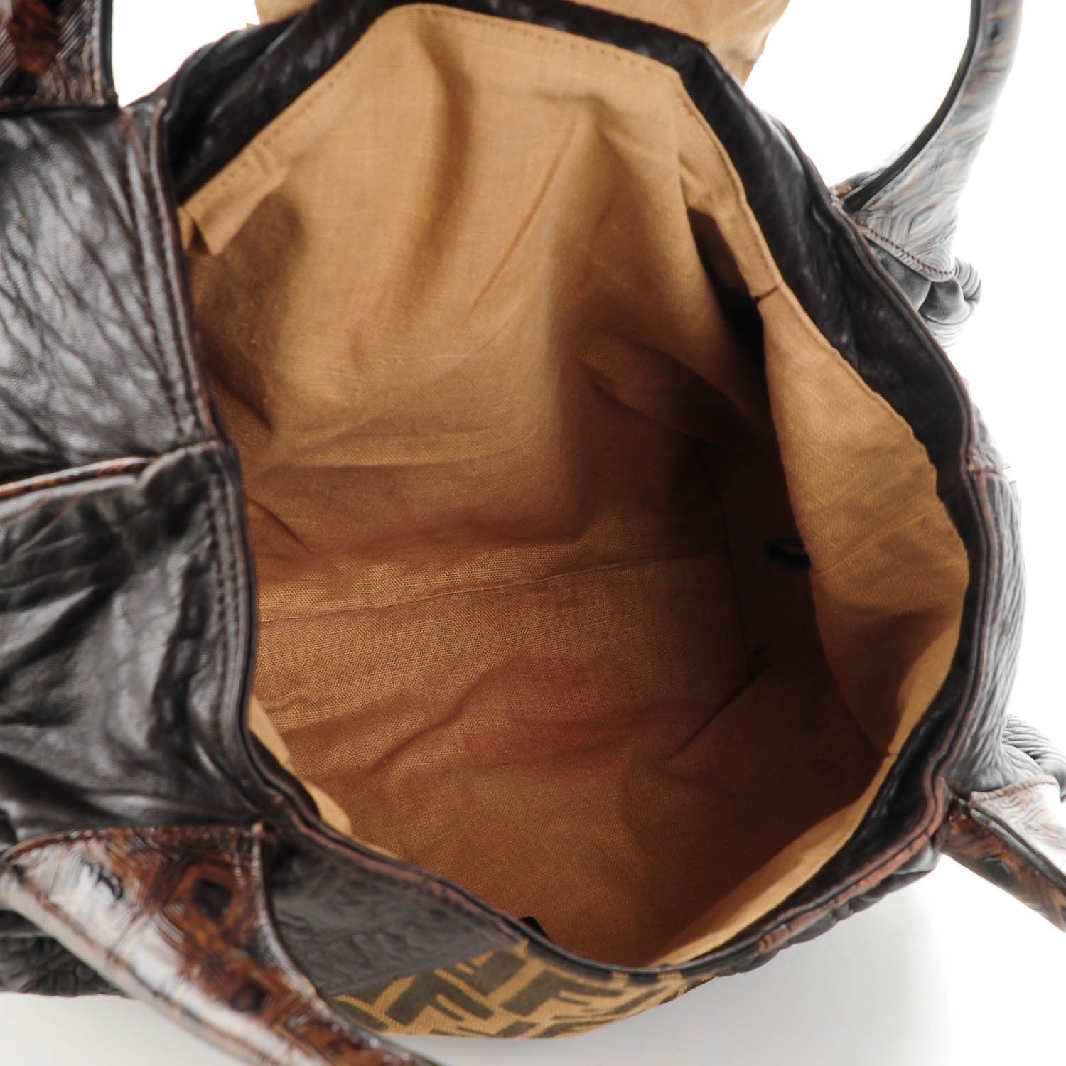 Fendi Zucca Nappa Nuvolata Vitello Tortuga Spy Tobacco Moro 5 of 8