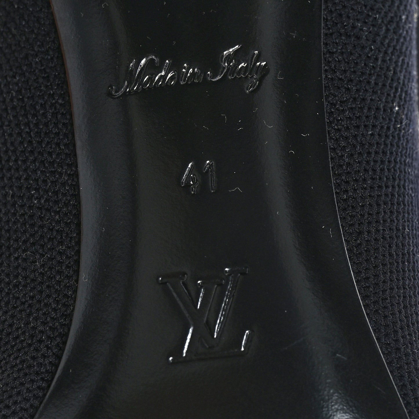 Monogram Stretch Fabric Silhouette Ankle Boots 41 Black