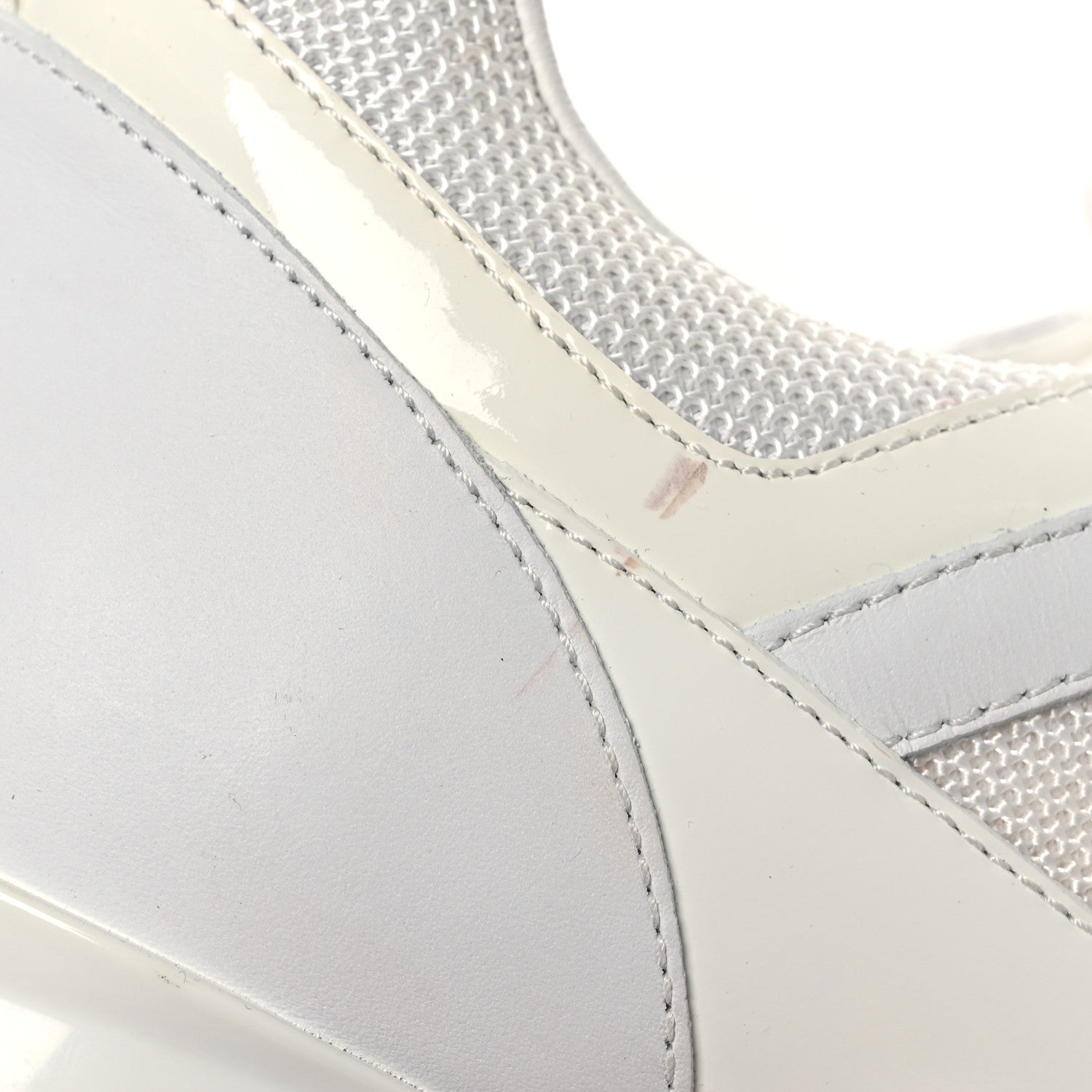 Louis Vuitton Calfskin Mesh Run Away Sneakers 37.5 White 12 of 12