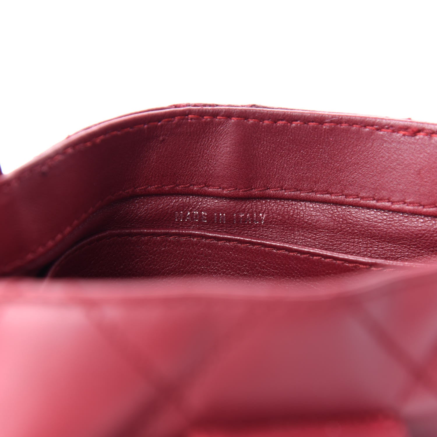 Chanel Lambskin Stitched Top Handle Flap Bag Red 10 of 12