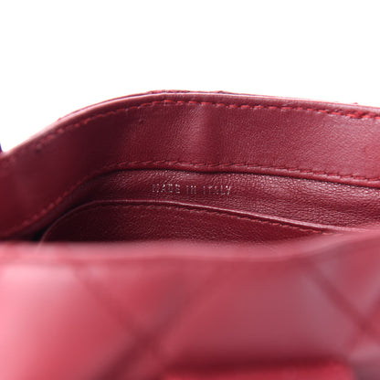 Chanel Lambskin Stitched Top Handle Flap Bag Red 10 of 12