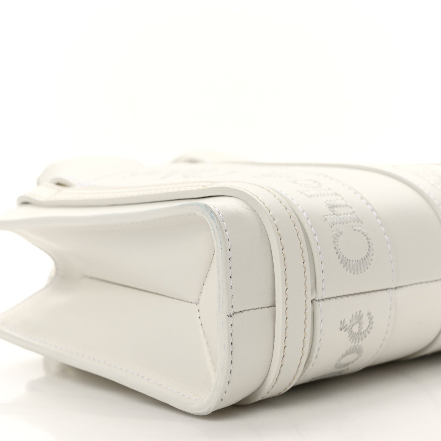 Chloe Calfskin Mini Woody Ribbon Tote White 8 of 11
