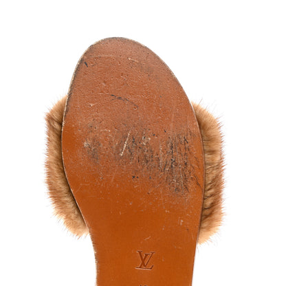 Louis Vuitton Mink Fur Lock It Flat Mule 40 Beige 12 of 14