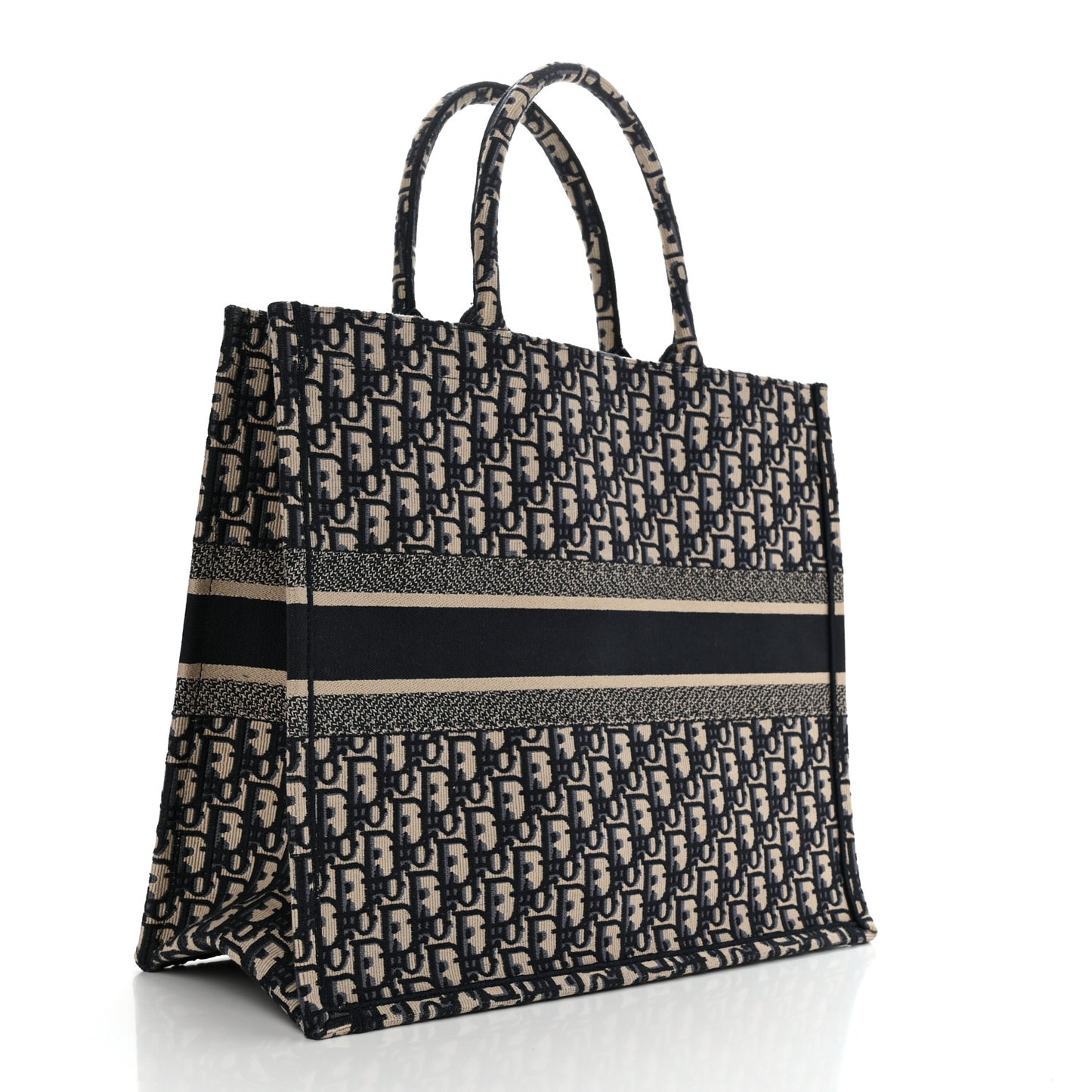 Oblique Large Book Tote Blue Multicolor
