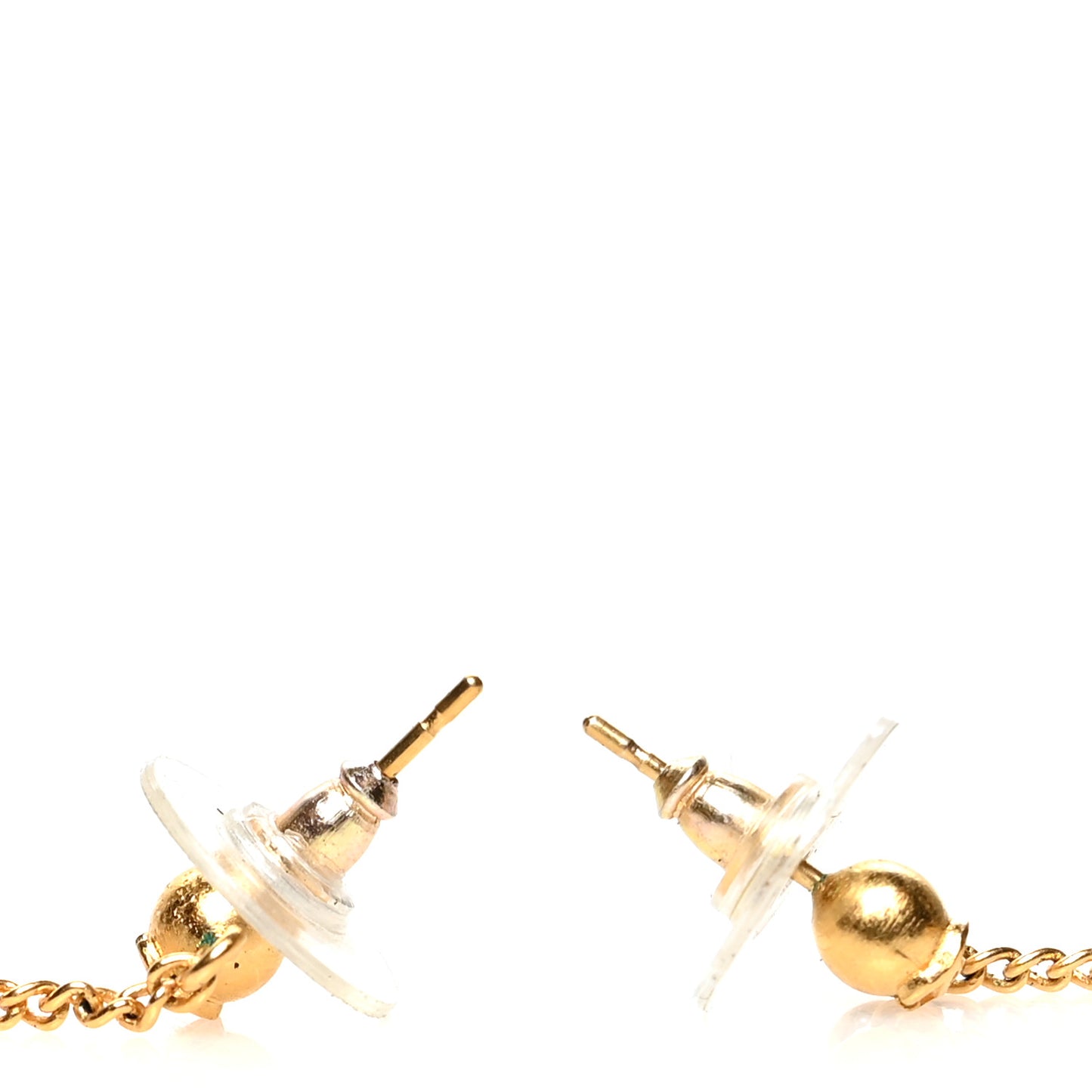 CC Drop Earrings Matte Gold