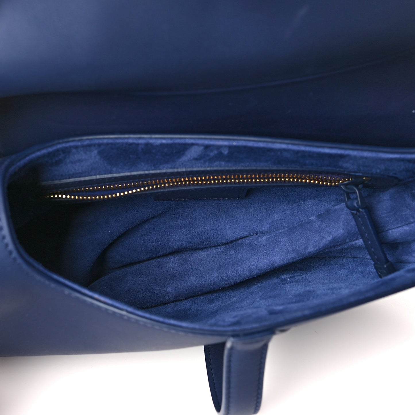 Ultra Matte Calfskin Saddle Bag Blue