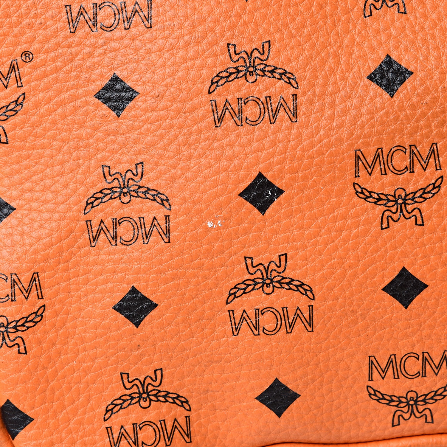 MCM Visetos Side Stud Large Stark Backpack Orange 16 of 21