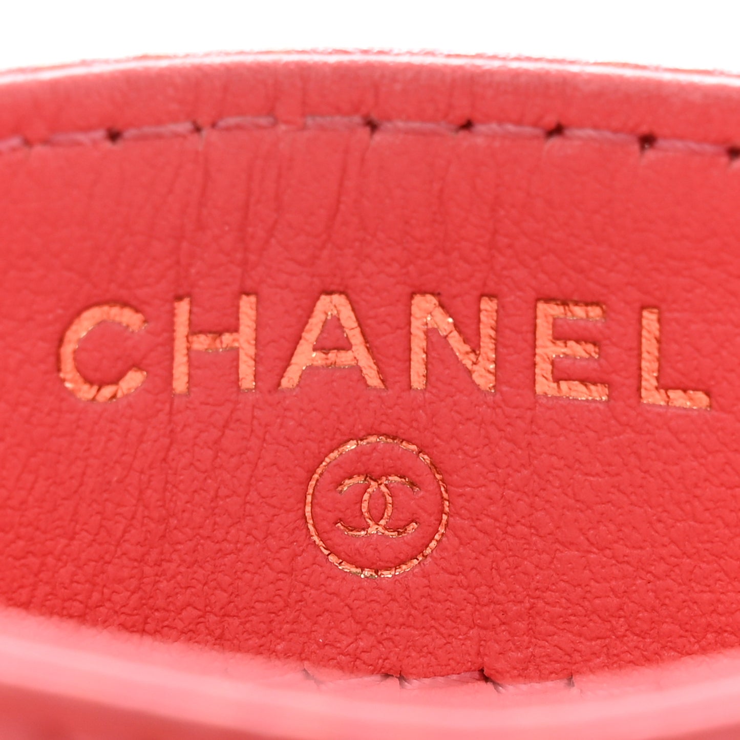 Caviar Quilted Card Holder Pink