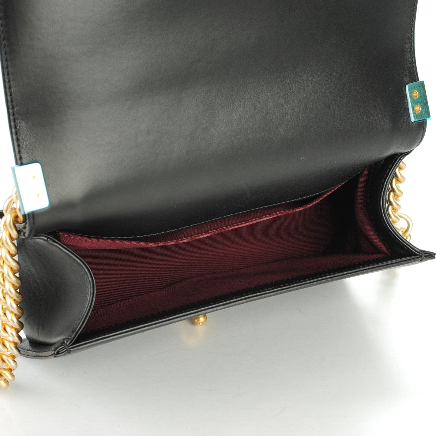 Chanel Caviar Suede Calfskin Chevron Medium Boy Flap Black 5 of 7