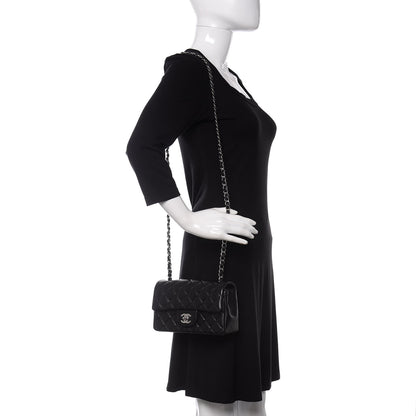 Chanel Lambskin Quilted Mini Rectangular Flap Black 2 of 11