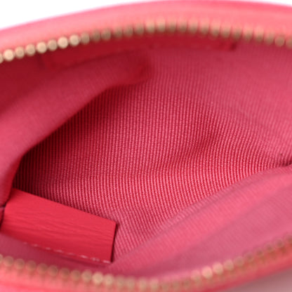 Chanel Caviar Quilted Zip Card Holder Wallet Pink 5 of 8