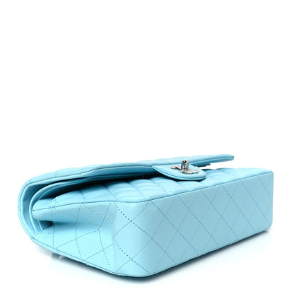 Chanel Lambskin Quilted Medium Double Flap Light Blue 4 of 12