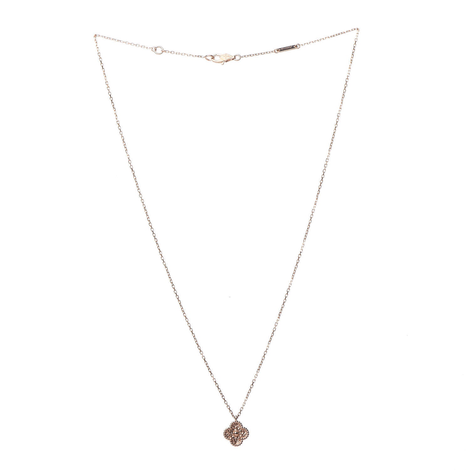 Van Cleef & Arpels 18K Rose Gold Sweet Alhambra Pendant Necklace 3 of 8