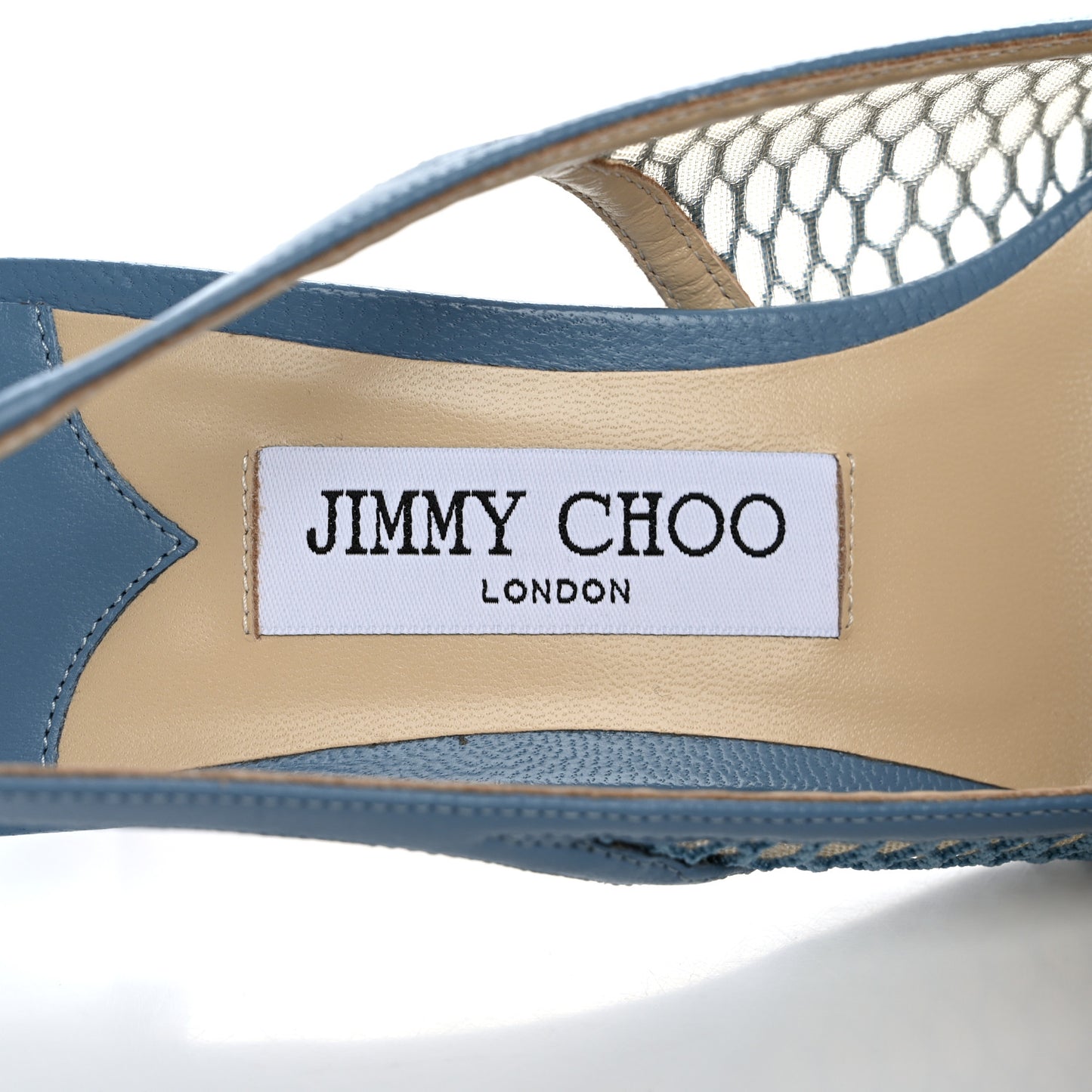 Fishnet Mesh Nappa Amita 45 Slingback Pumps 39 Smoky Blue