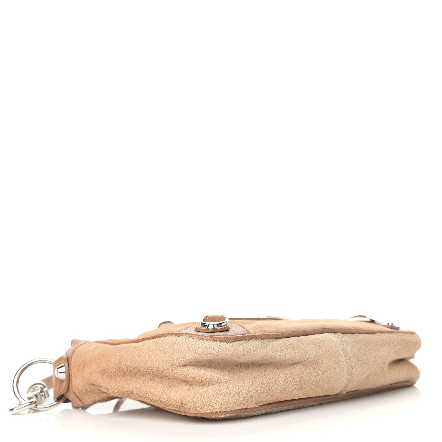 Balenciaga Chevre Pony Hair Classic Silver Hardware Shoulder Bag Camel 4 of 12