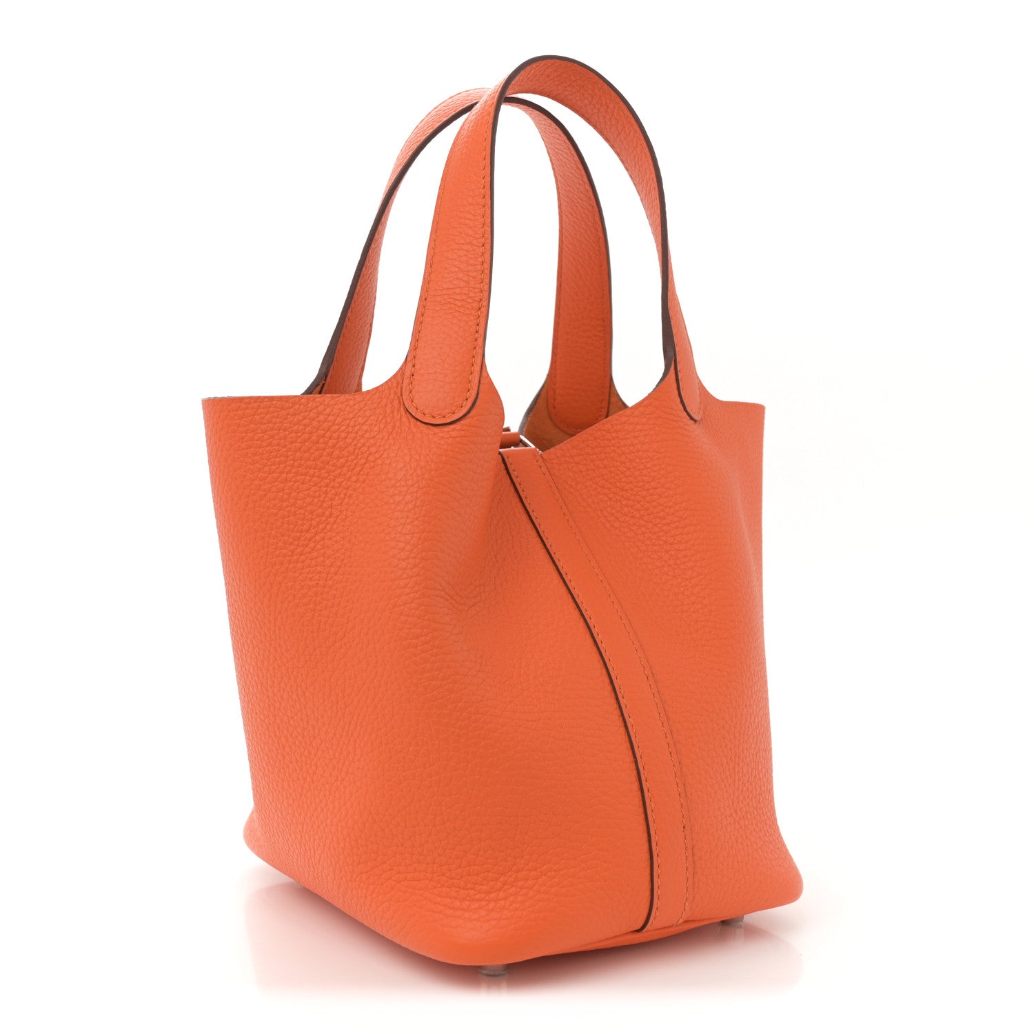 Hermes Taurillon Clemence Picotin Lock 18 PM Orange 3 of 10