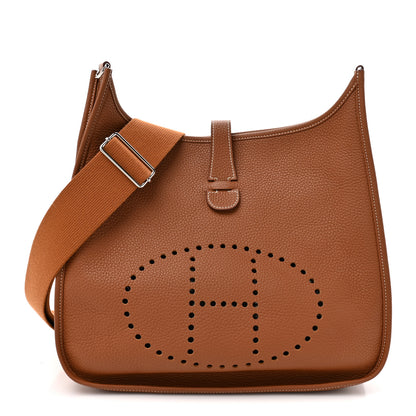 Hermes Taurillon Clemence Evelyne III GM Gold 1 of 10