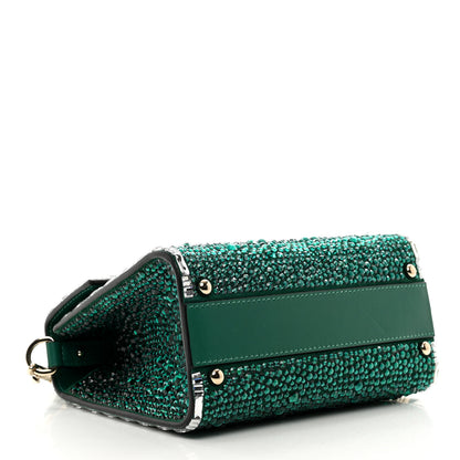Valentino Garavani Crystal Embroidered Mini Vsling Top Handle Bag Emerald Jungle 4 of 9
