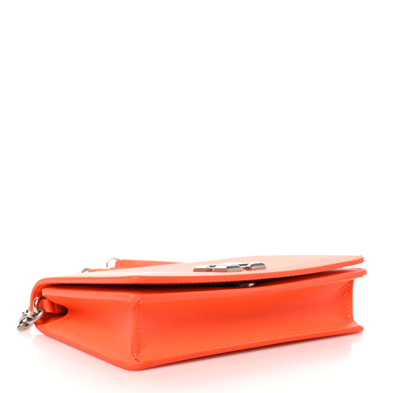 Off-White Calfskin Jitney 0.5 Cash Inside Crossbody Bag Orange 4 of 9