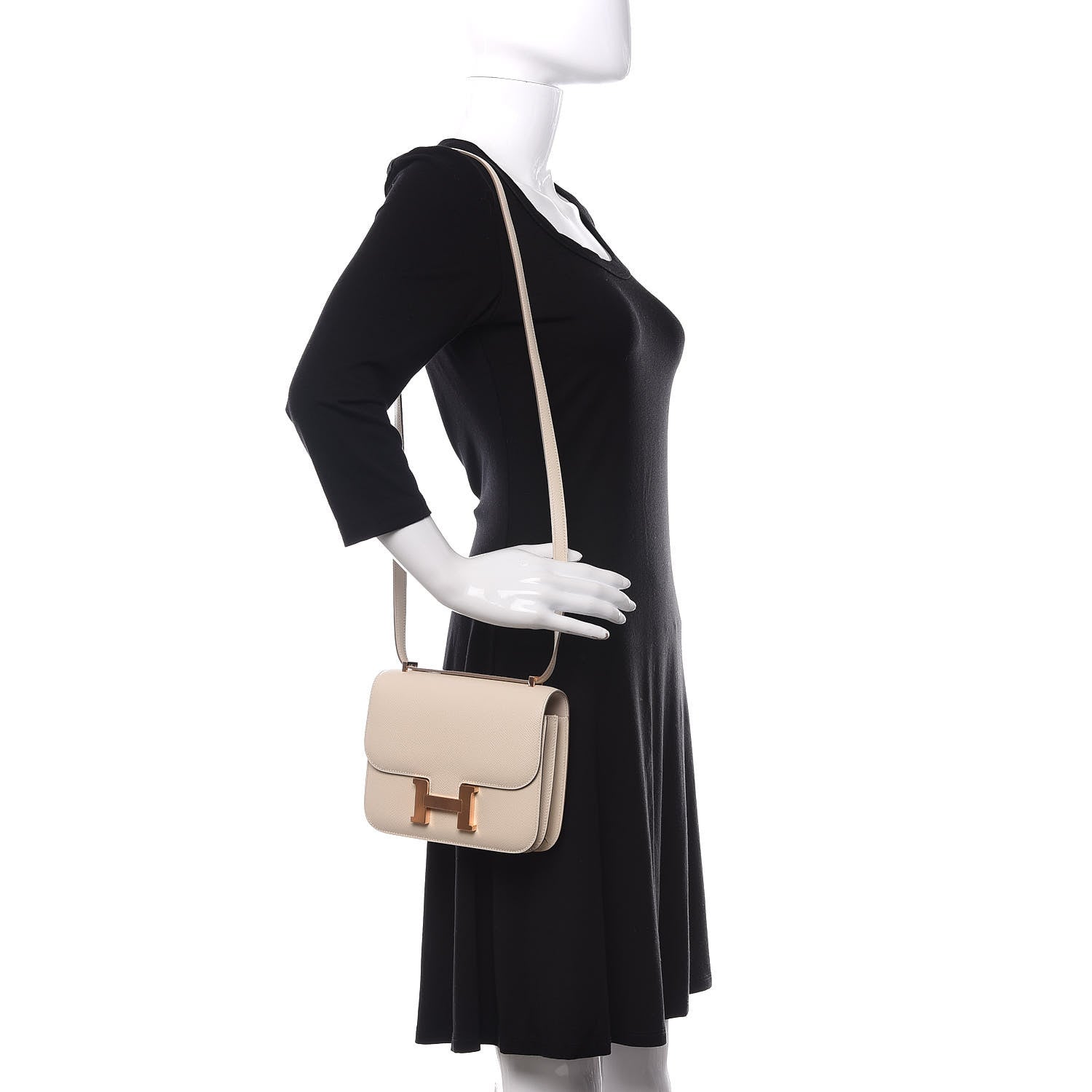 Hermes Epsom Constance 18 Craie 2 of 11