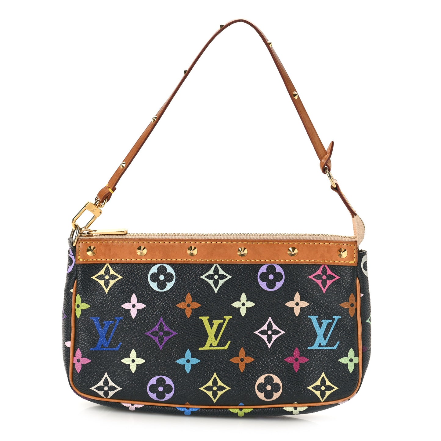 Monogram Multicolor Pochette Accessories Black