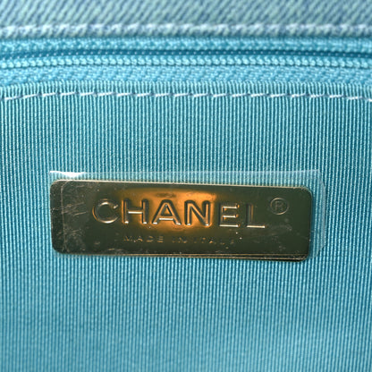 Chanel Denim Quilted Medium Chanel 19 Flap Neon Blue 6 of 10