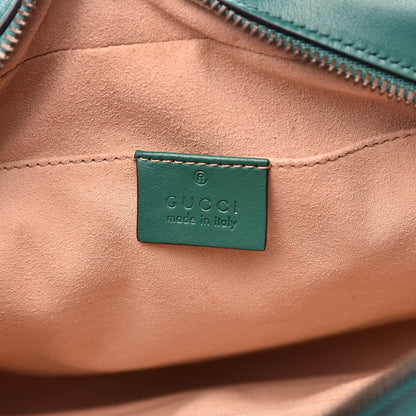 Gucci Calfskin Matelasse Small GG Marmont Chain Shoulder Bag Emerald Green 6 of 11