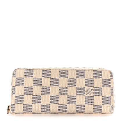 Louis Vuitton Damier Azur Clemence Wallet Rose Ballerine 1 of 7